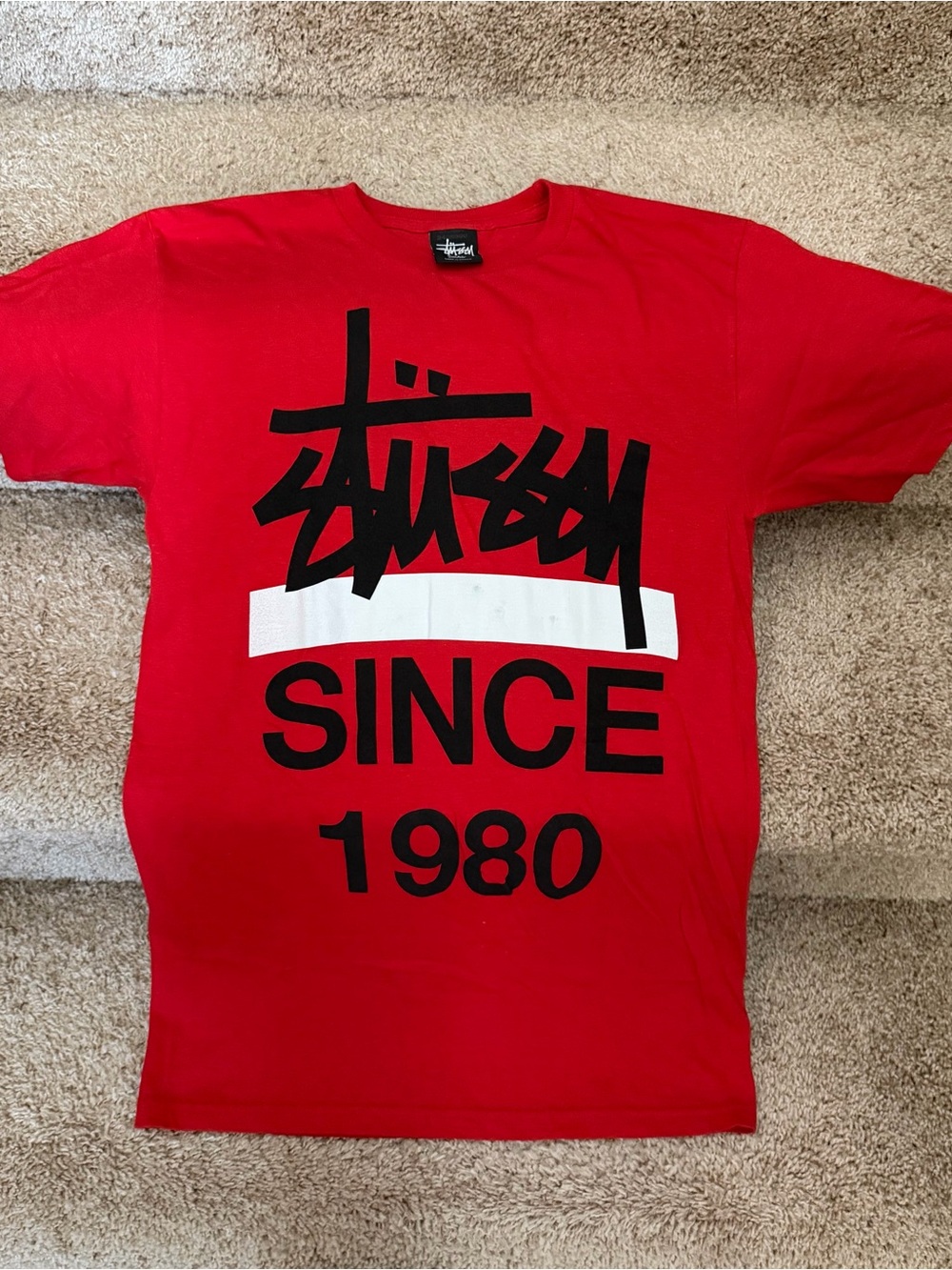 Stussy Red Graphic 'Since 1980' Archive Tee (NEW)